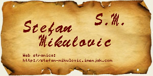 Stefan Mikulović vizit kartica